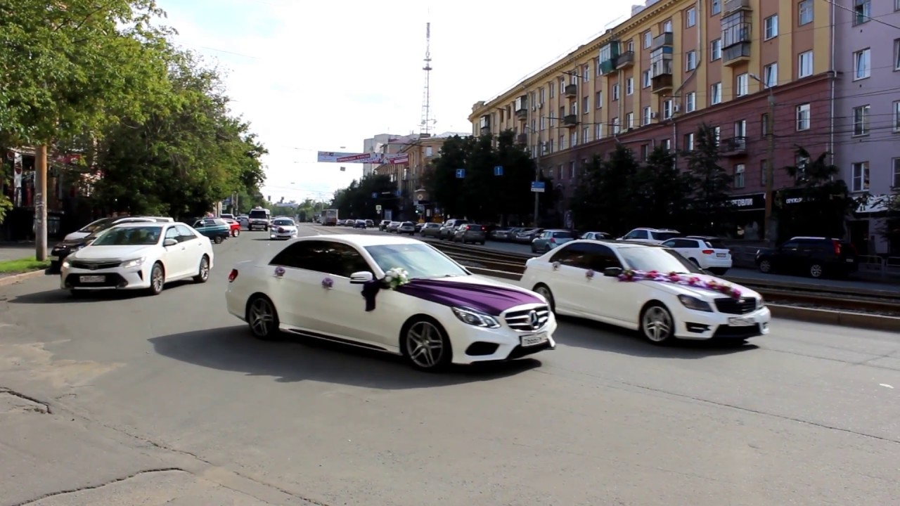 Шикарные белые Мерседесы на свадьбу в Челябинске. (www.auto454.ru)